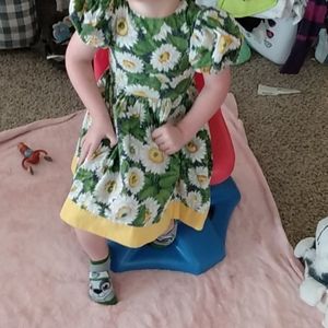 Toddler dress hand sown